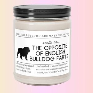 ✨ 4/$15 English Bulldog Aromatherapy Candle